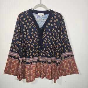 Weekend Suzanne Betro Women's Boho Top. Size 1X.